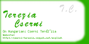 terezia cserni business card